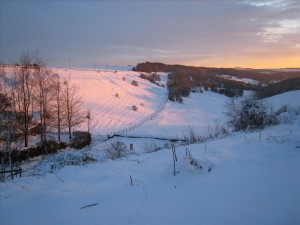 Tresham Valley in the Snow