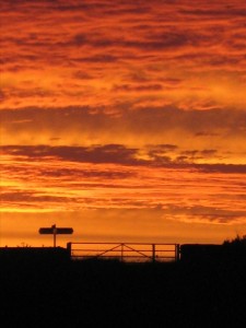 Sunset from Tythe Barn